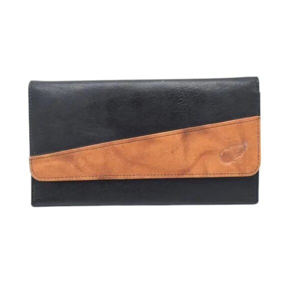 NWOT NHL Detroit Redwings Leather Wallet Checkbook Holder Storage - Picture 1 of 7
